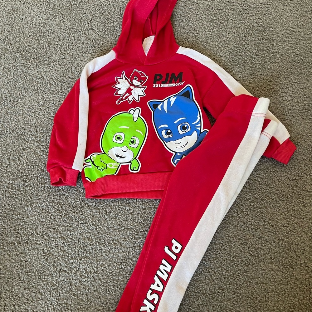 Red PJ Masks Hoodie and Pants Set